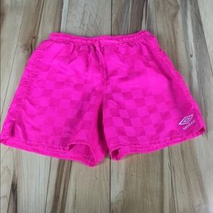 Umbro checked soccer shorts size med youth